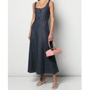 Brock Collection Sara Linen-Blend Chambray Midi Dress